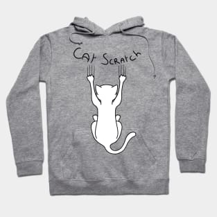 Cat Scratch. White. Hoodie